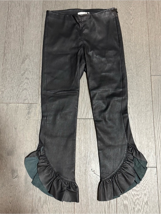 cinq a sept Pants - Cinq à Sept Lamb Leather Wide Leg Pants